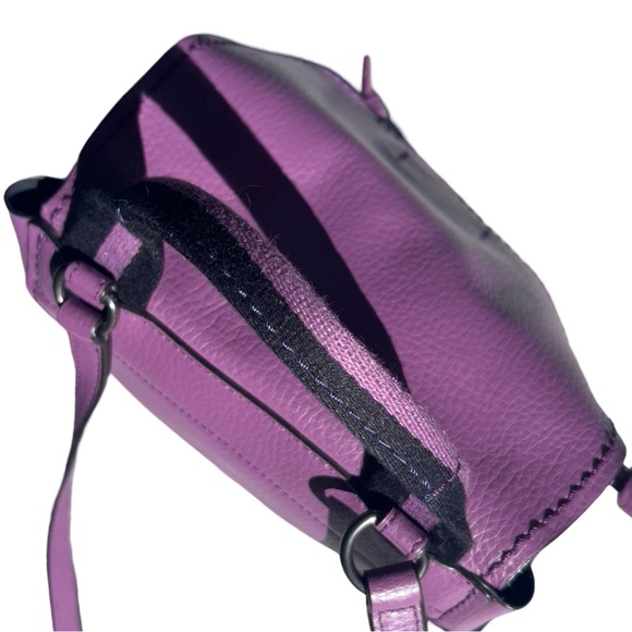 Coach Pebble Leather Convertible Derby Crossbody Backpack in Mauve - Picture 6 of 9